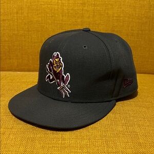 ASU Sparky New Era dark gray fitted hat